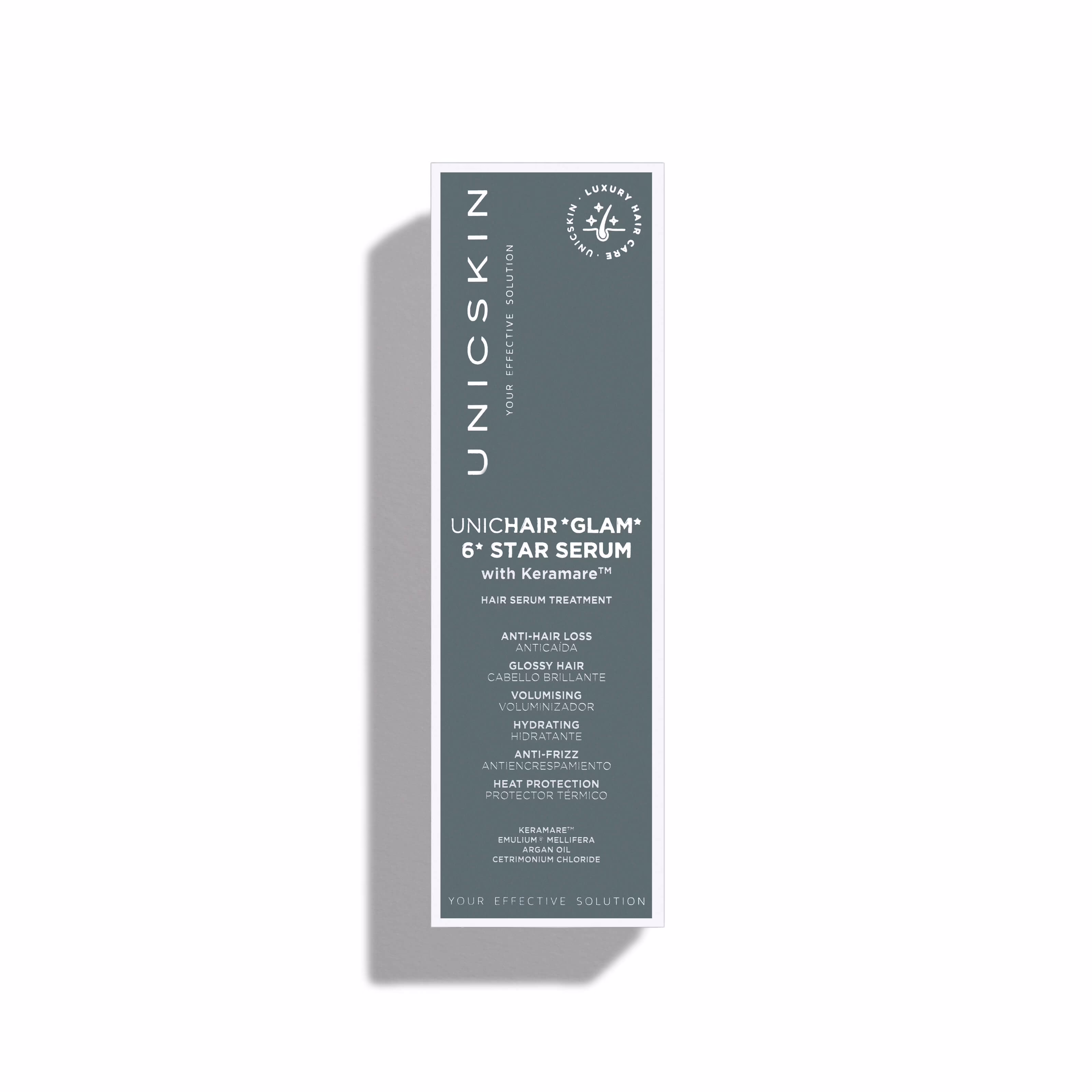Unichair Glam 6* Star Serum by Unicskin 100 ml, packaging